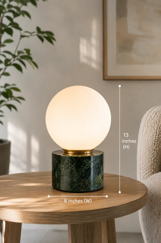 Designer Green Marble Table Lamp fro light By Reggal Decors