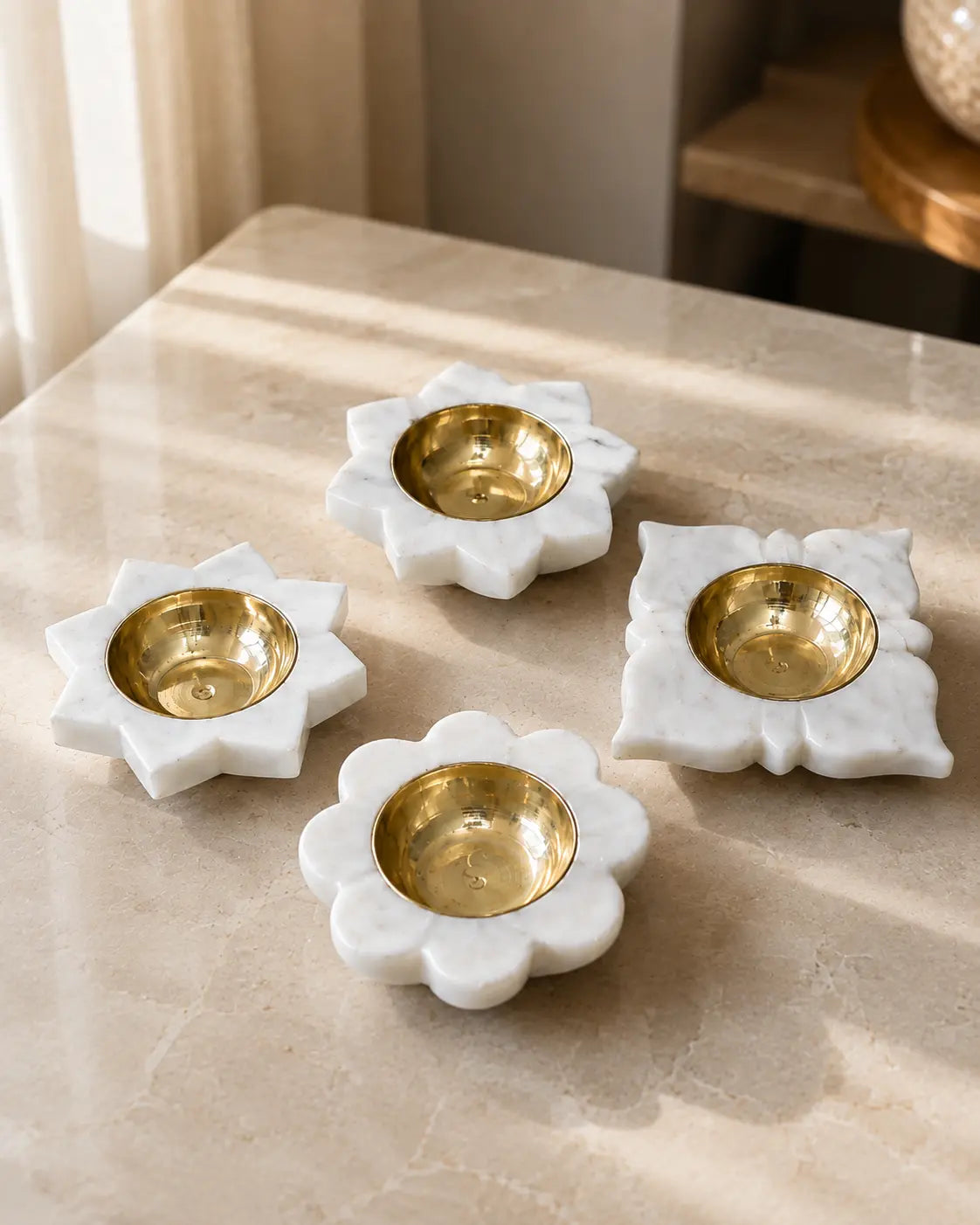 Designer Marble Diyas