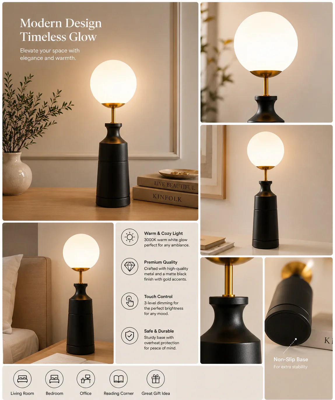 designer Wooden table lamp for living room  By Reggal Decors