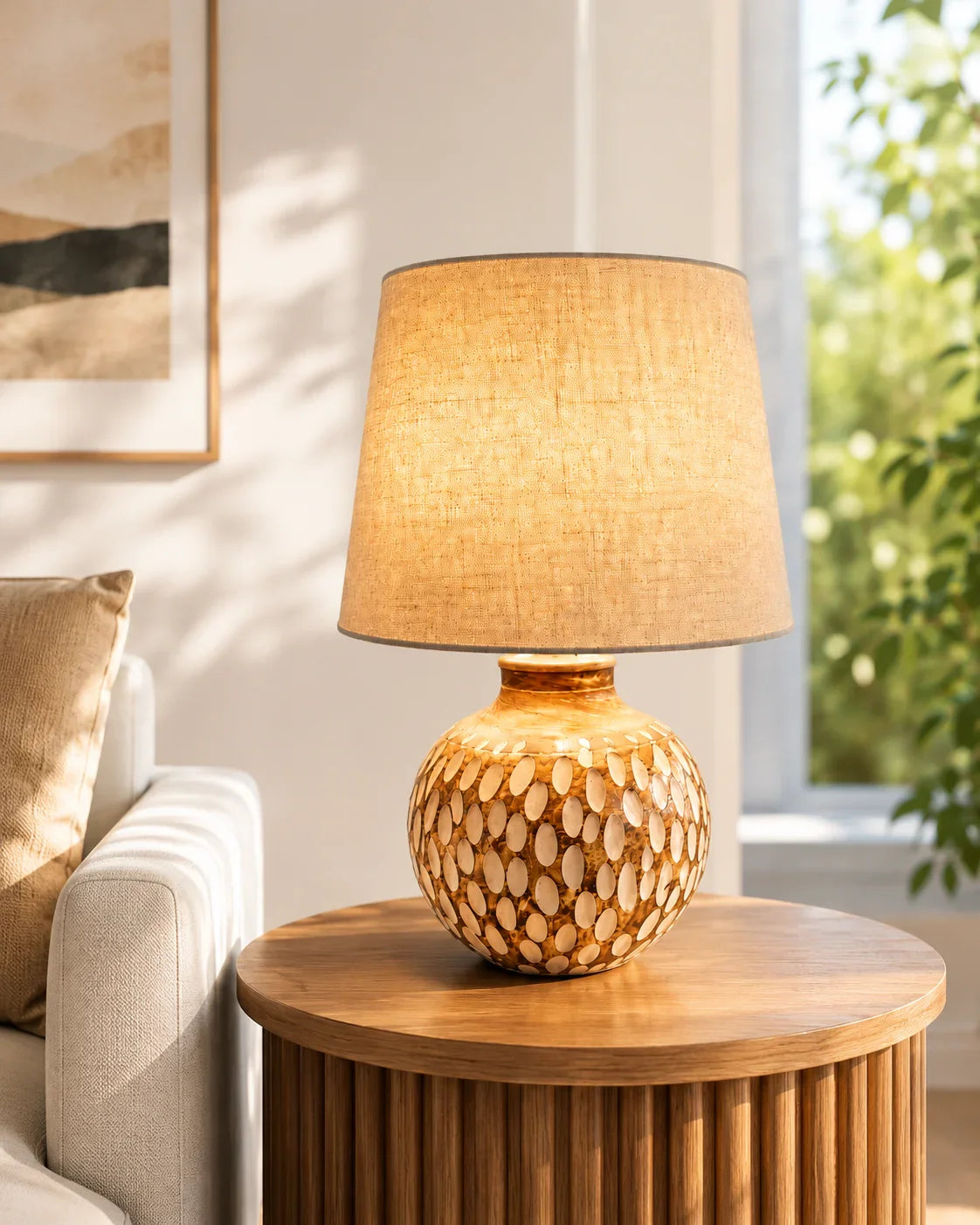 Designer Wooden Table Lamp for living room By Reggal Decors