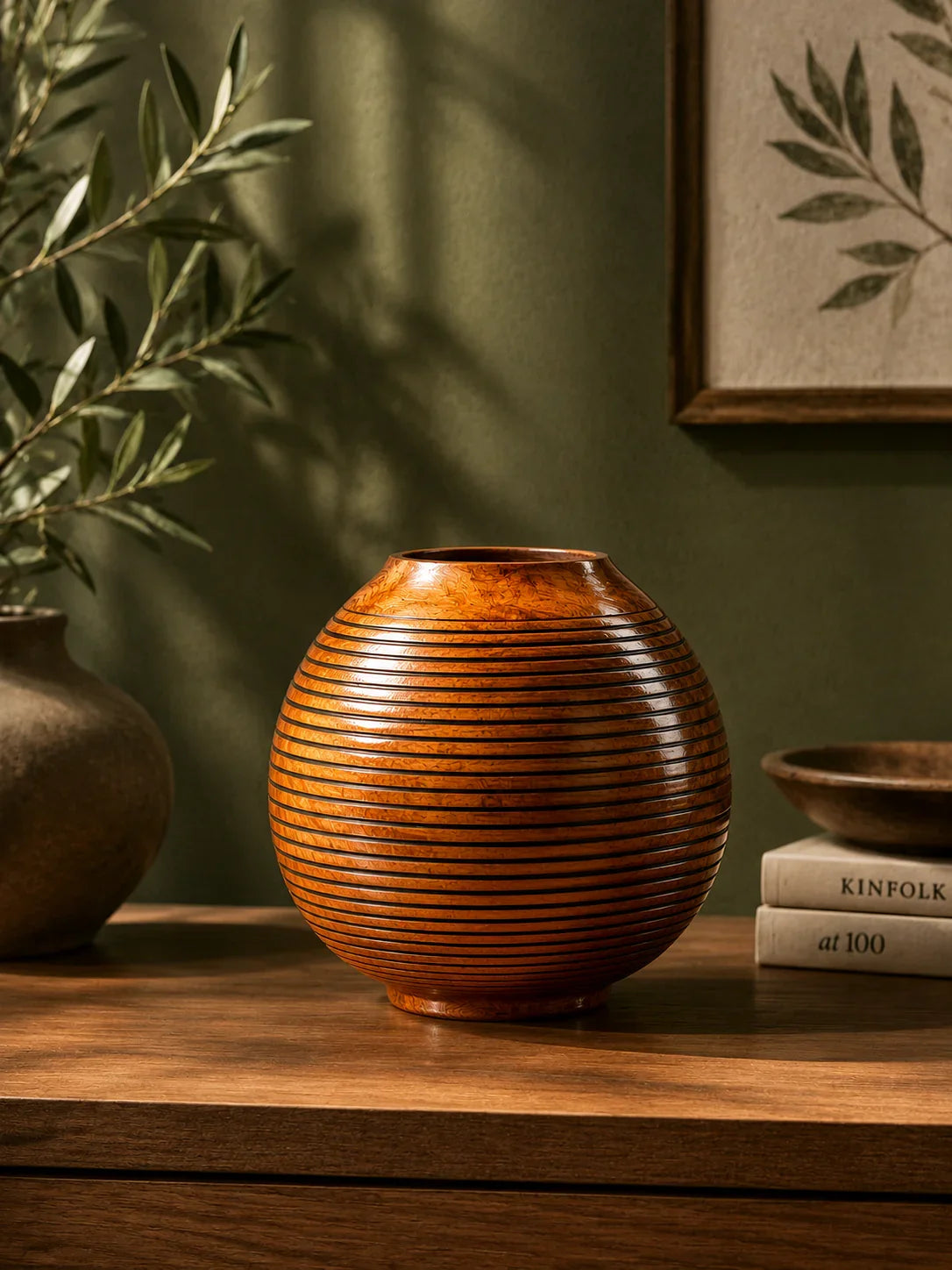 Premium designer wooden pot By Reggal Decors