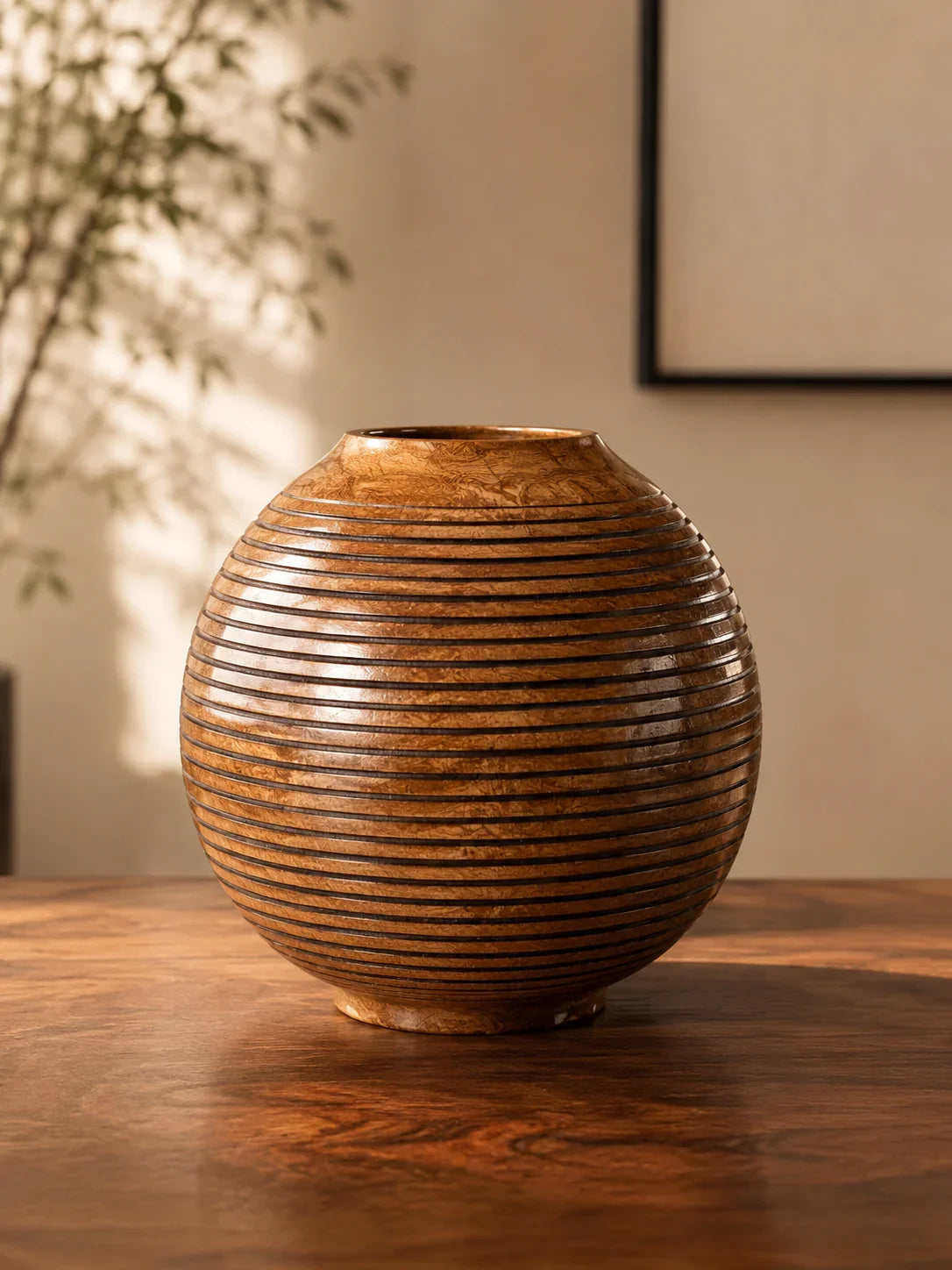 Solid wood flower vase and pot By Reggal Decors