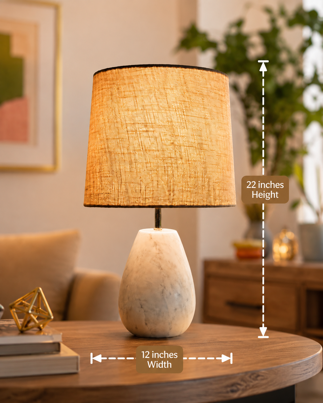 Designer Marble Table Lamp for Living Room