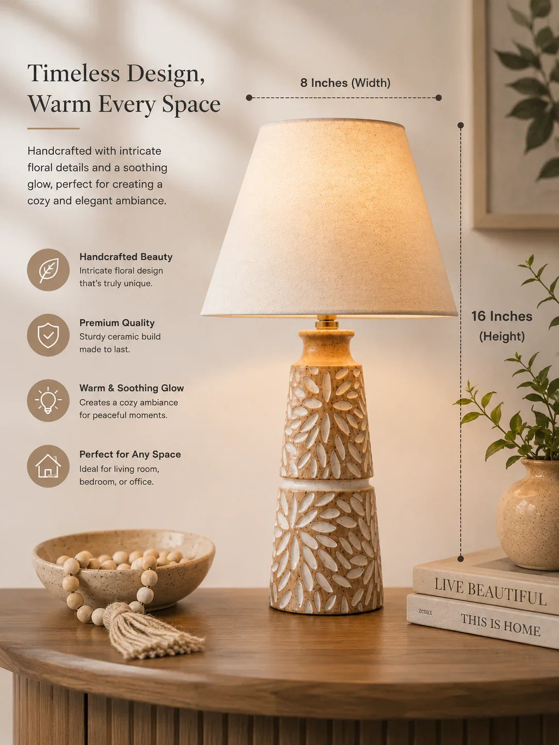  affordable designer Wooden Bedroom Table Lamp By Reggal Decors